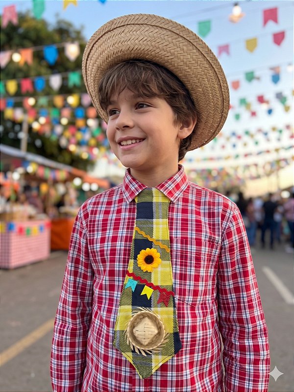 Gravata Junina Belli Enrico Amarelo