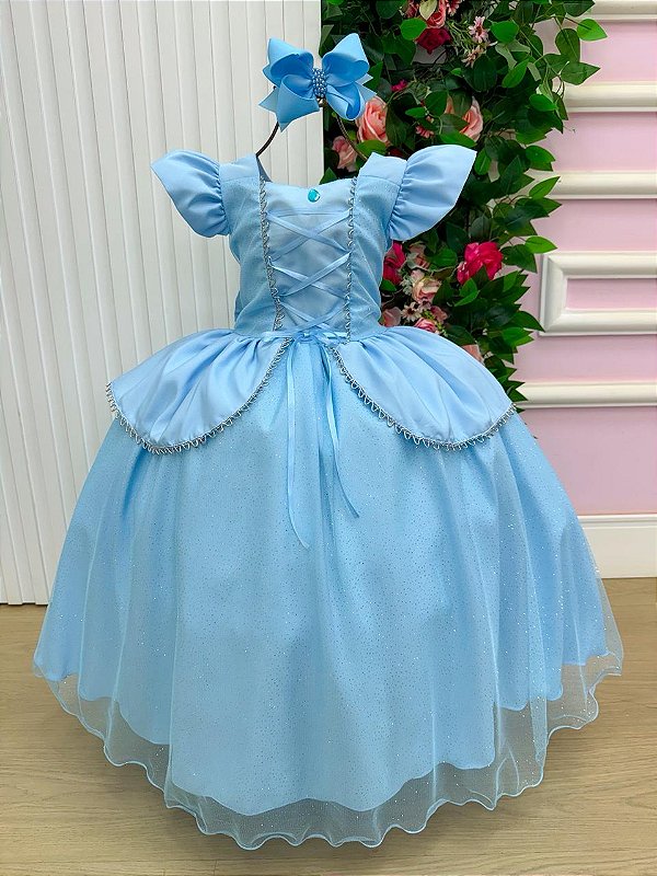 Fantasia/ Vestido Mini Miss Longo Cinderela