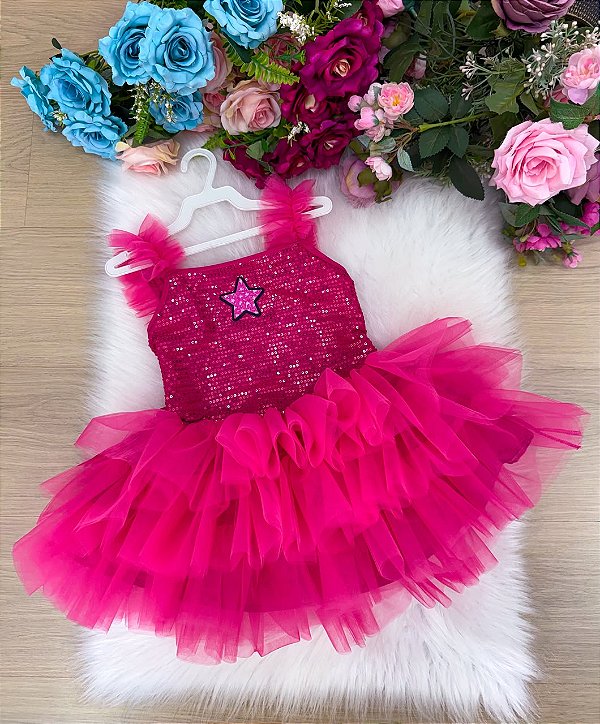 Vestido Mini Miss Babados Pink
