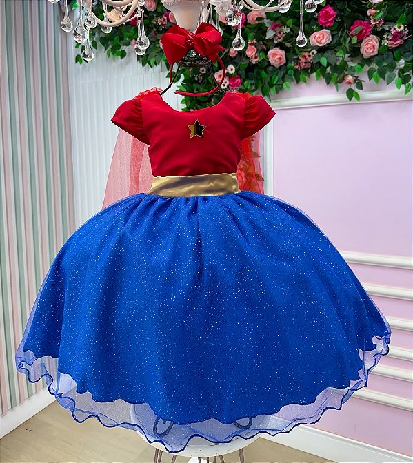 Fantasia/ Vestido Mini Miss Menina Da Justiça
