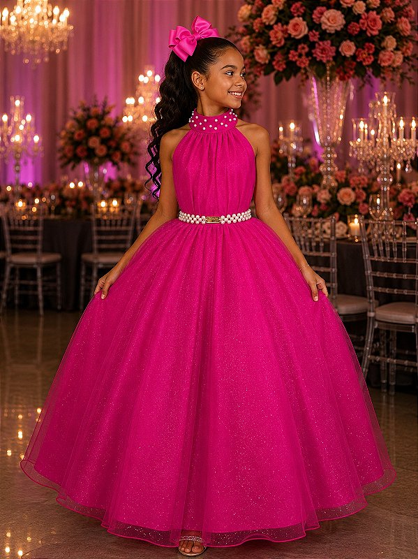 Vestido Banana Club Longo Âmbar Pink