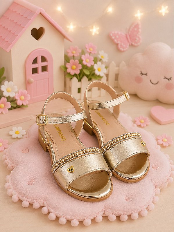Sandália StarPink Aurora Dourado