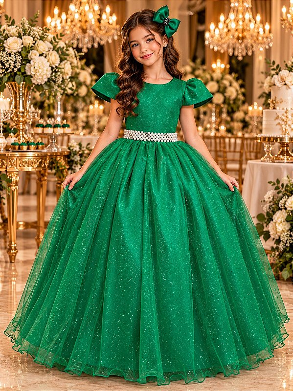 Vestido Marie Longo Heloisa Verde Bandeira