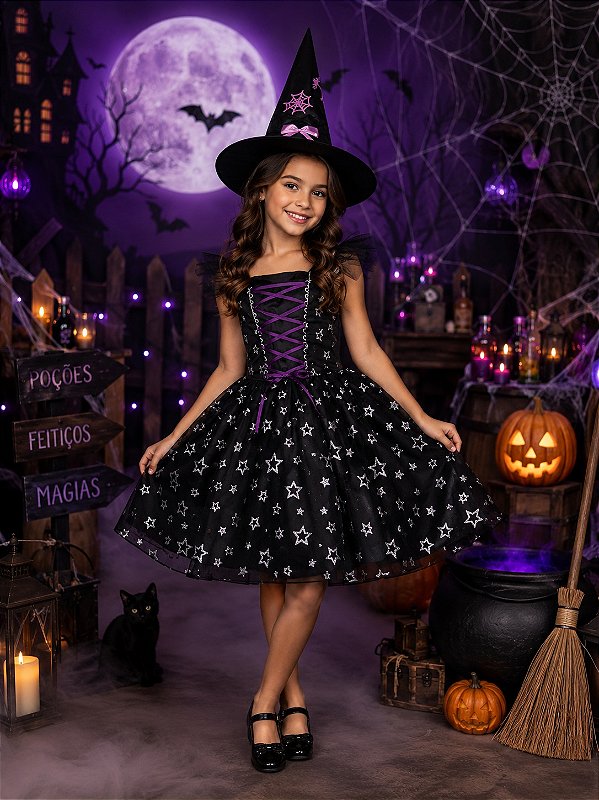 Fantasia/ Vestido Mini Miss Doce Mistério -  Halloween