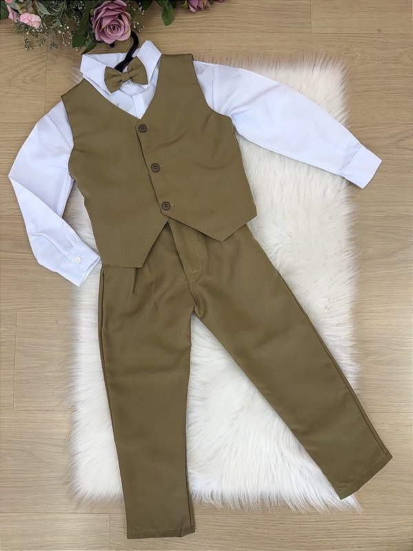 Conjunto Miss Cherry Social Leonardo Colete Verde Militar Modelo 2