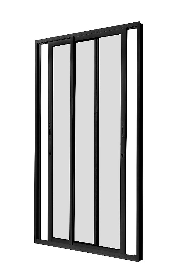 PORTA SACADA PRETA 2 FOLHAS MÓVEIS SEM TRAVESSA COM REFORÇO COD. 2002