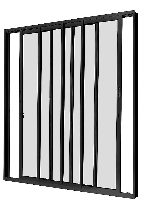 PORTA SACADA PRETA 4 FOLHAS MÓVEIS SEM TRAVESSA COM REFORÇO COD. 2026