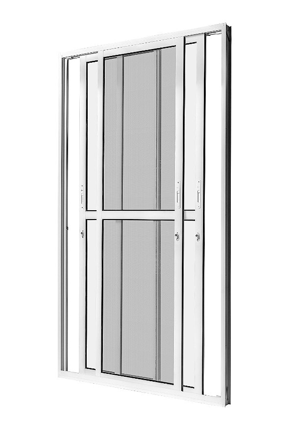 PORTA SACADA BRANCA 3 FOLHAS COM TELA MOSQUITEIRA COD. 2660