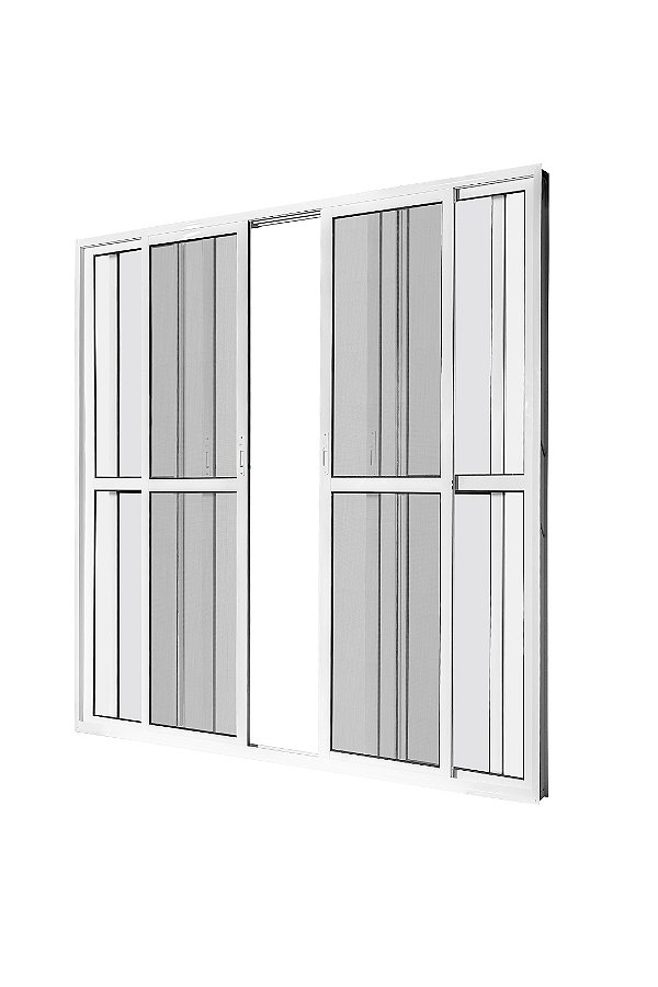PORTA SACADA BRANCA 6 FOLHAS COM TELA MOSQUITEIRA COD. 2684