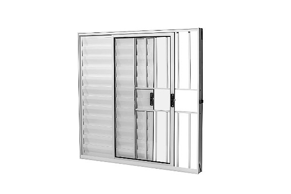 VENEZIANA DE CORRER BRANCA 3 FOLHAS COM GRADE COD. 636