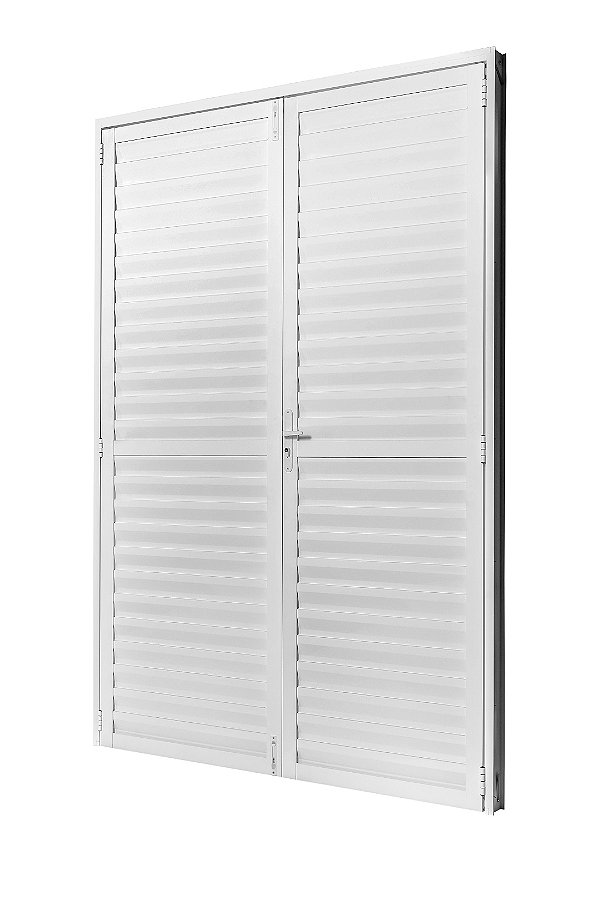 PORTA BALCÃO BRANCA DE GIRO VENEZIANA 2 FOLHAS COD. 3456
