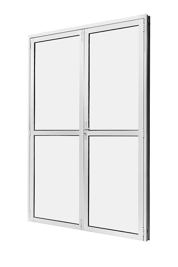 PORTA BALCÃO BRANCA DE GIRO EM VIDRO 2 FOLHAS COD. 3468