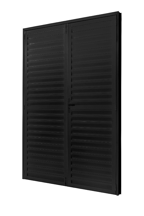PORTA BALCÃO PRETA DE GIRO VENEZIANA 2 FOLHAS COD. 3457