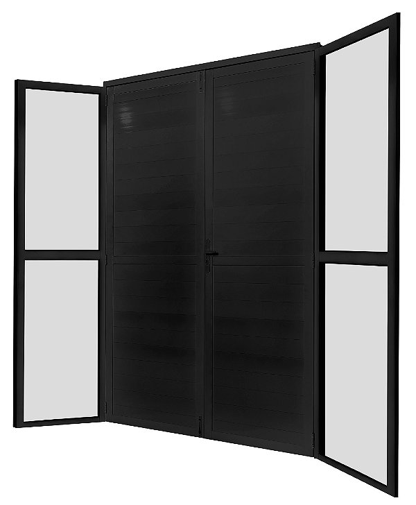 PORTA BALCÃO PRETA DE GIRO LAMBRI 4 FOLHAS COD. 3520
