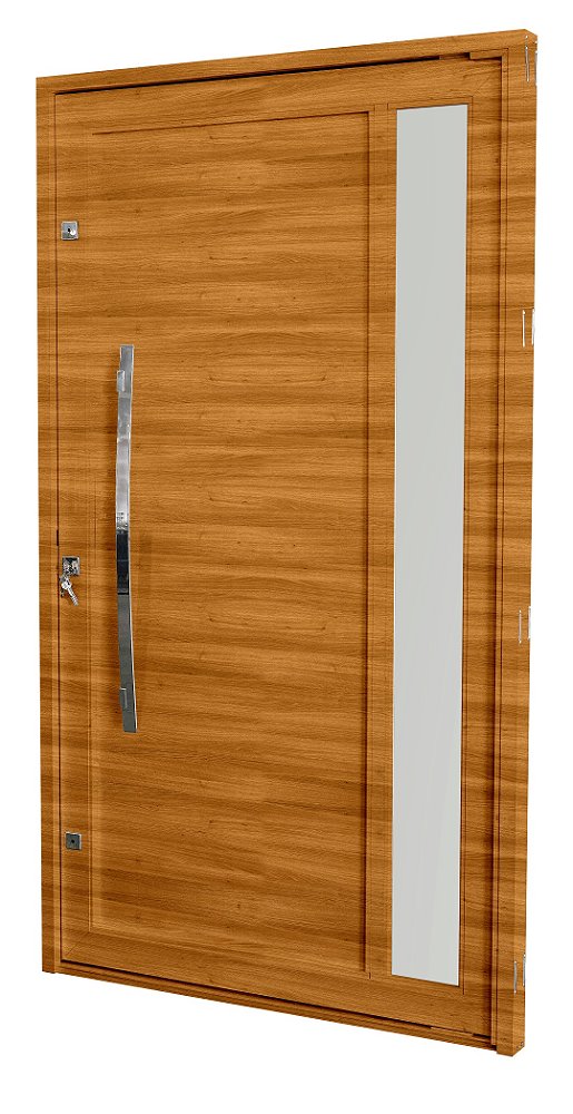 PORTA PIVOTANTE AMADEIRADA COM VIDRO LATERAL COD. 5024