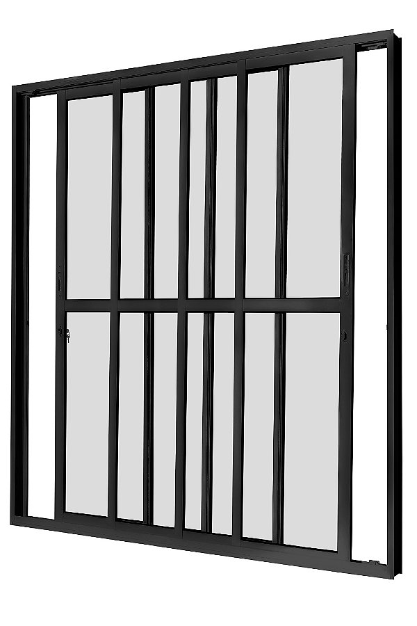 PORTA SACADA PRETA COM 4 FOLHAS MÓVEIS COD. 1052