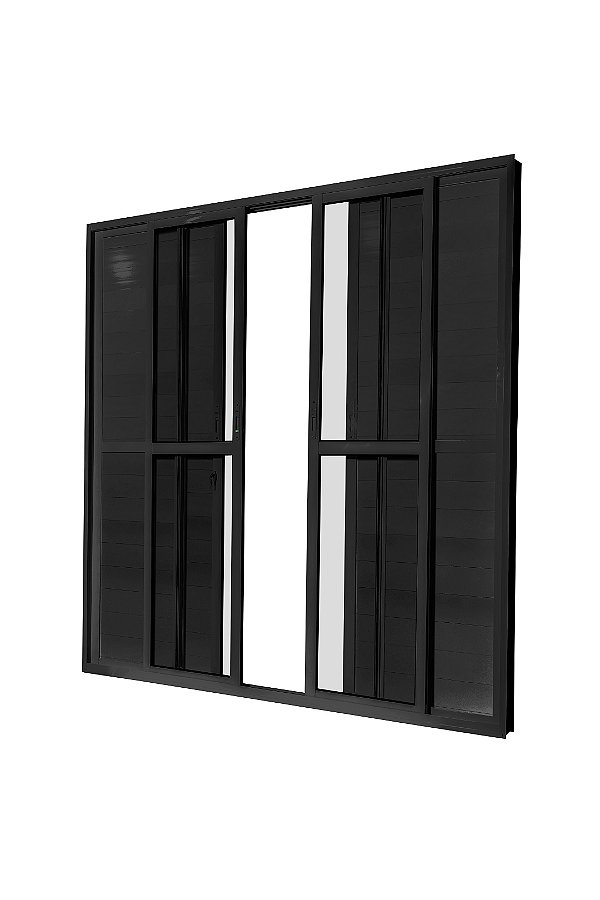 PORTA BALCÃO LAMBRI PRETA E 6 FOLHAS COM 4 FOLHAS MÓVEIS COD. 1196