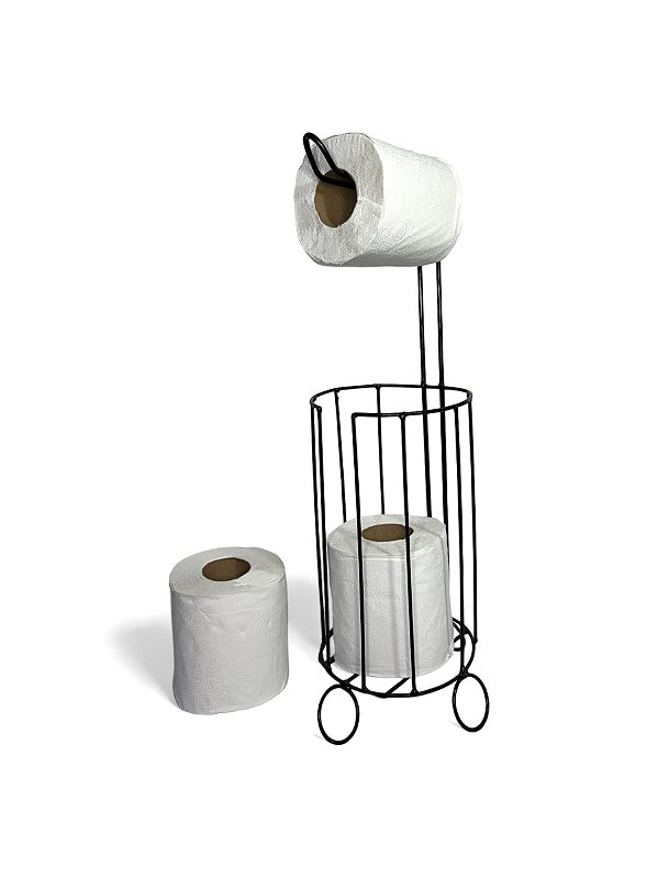 Porta Suporte Papel Higienico De Chão 3 Rolos Papeleiro Banheiro