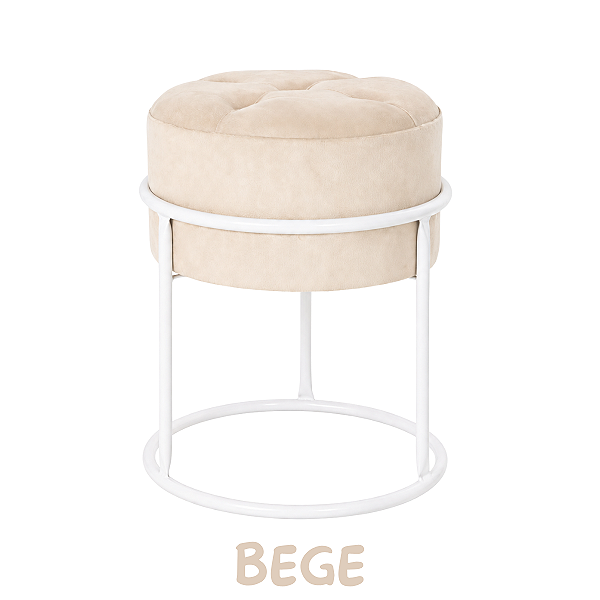 Puff Argola Decoração Base Branca