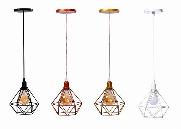 Pendente Luminária Lustre Aramado Diamante