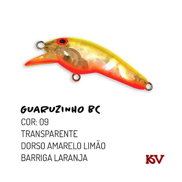 Isca Artificial KV Guaruzinho BC 5 cm 4,3 gr Cor 09