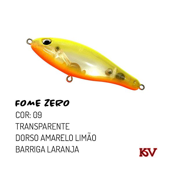 Isca Artificial KV Fome Zero 7,5 cm 10 gr Cor 09