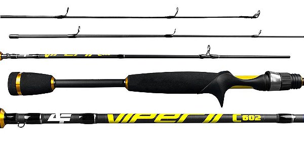 Vara Albatroz Viper ll C 601 10-20 Libras 6'0" (1,80m) 1 parte para Carretilha