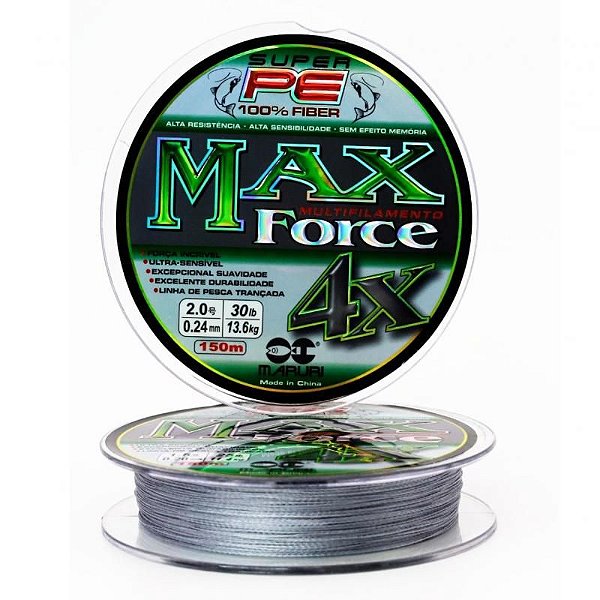 Linha Multifilamento Maruri Max Force 4X 300m Cinza