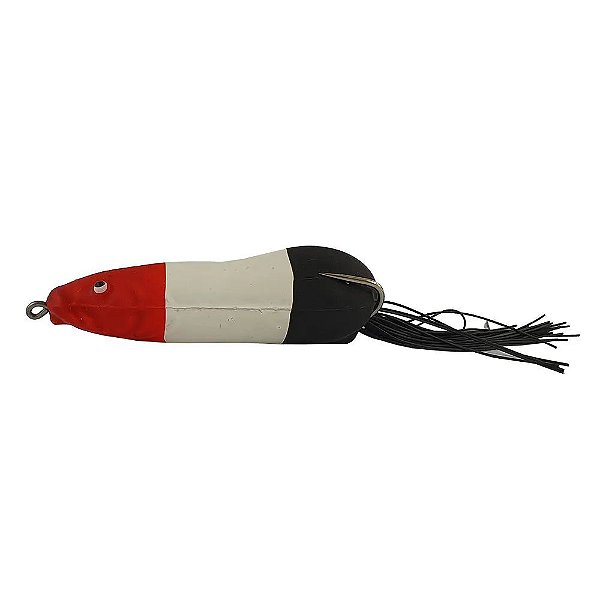 Isca Artificial Frog Life Zara Monstro 8 cm 15 gr Cor 141 "Preto Branco e Vermelho"