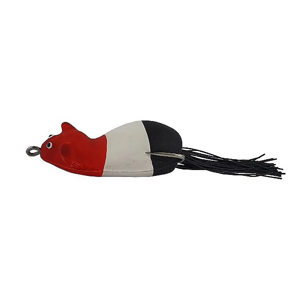 Isca Artificial Frog Life Rato Jerry 6 cm 13 gr Cor 141 "Preto Branco e Vermelho"