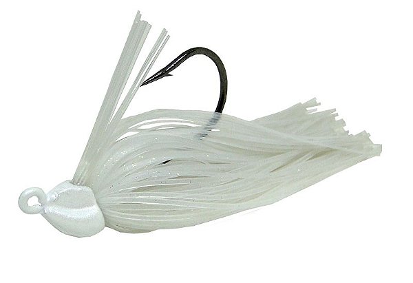 Isca Artificial Yara Rubber Jig 10 gr 2/0 Cor 81 Branco Cintilante