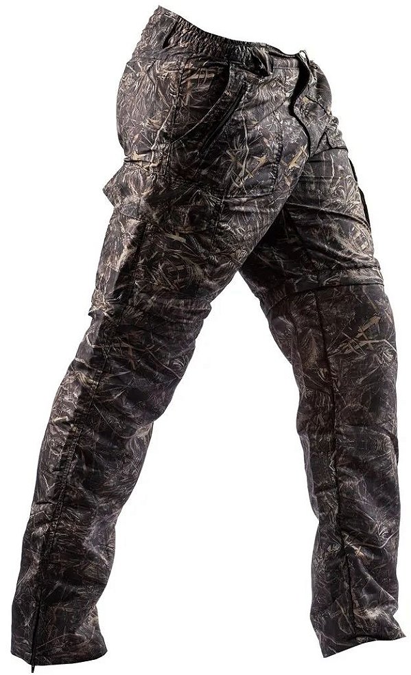 Calça de Pesca Brk Vira Bermuda Real Tree Dark com UV 35+