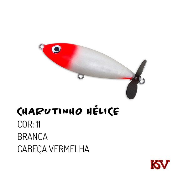 Isca Artificial KV Charutinho Hélice 7 cm 9 gr Cor 11