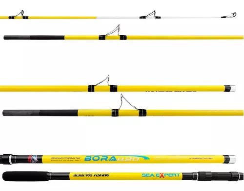 Vara de Pesca Albatroz Bora 3,90m para Molinete 3 Partes Casting 100-200 gr