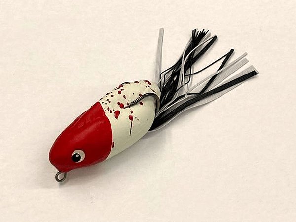 Isca Artificial Bad Line Jetfire 6,2 cm 12,8 gr Cor 01 Branco Cabeça Vermelha