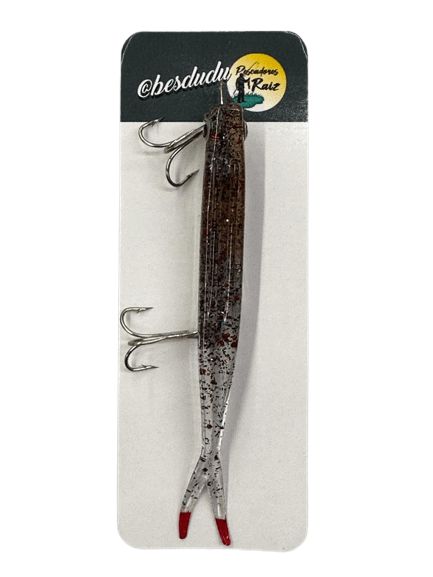 Isca Artificial Besdudu Shad Plug 10 cm 8,5 gr Cor Translúcido Glitter