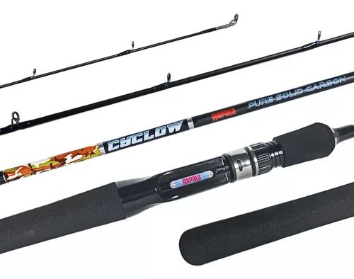 Vara Rapala Cyclow Cast 6'0" (1,83m) 17-30 Libras Carbono Sólido para Carretilha Inteira