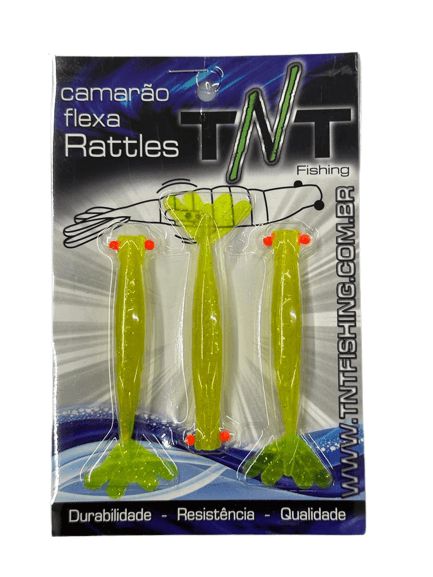 Isca Artificial TNT Camarão Flexa c/ Rattles 8,5 cm Blister com 3 unidades Cor 12