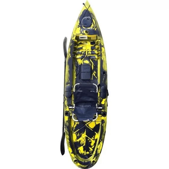 Caiaque Robalo Pró Caiaker Cor Camuflado Verde Amarelo