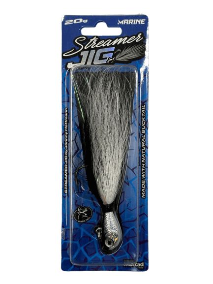 Isca Artificial Marine Sports Streamer Jig 20gr By Johnny Hoffmann Cor 02 BW