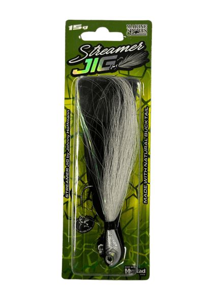 Isca Artificial Marine Sports Streamer Jig 15gr By Johnny Hoffmann Cor 02 BW