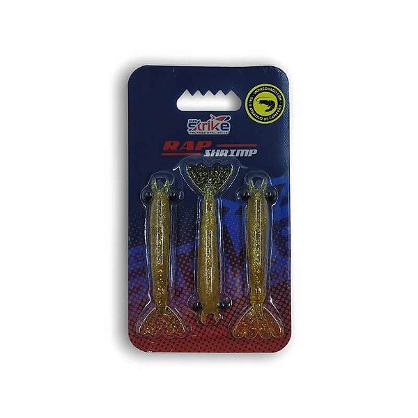 Isca Artificial Rap Shrimp 8 cm 3 unidades Cor Golden Red Gold Flake