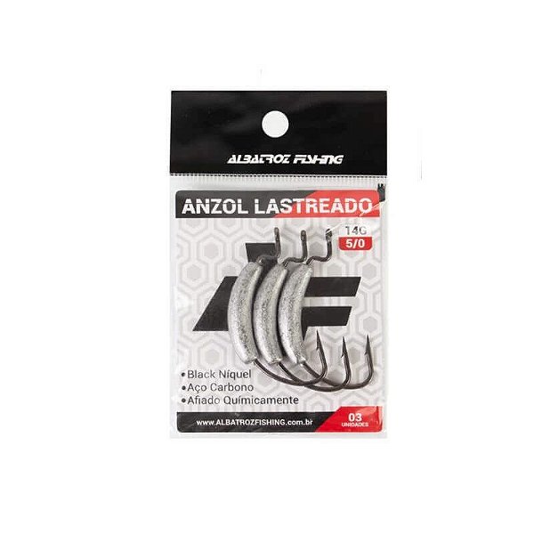Anzol Albatroz Off Set Lastreado EWG 3/0 - Embalagem com 3 Unidades