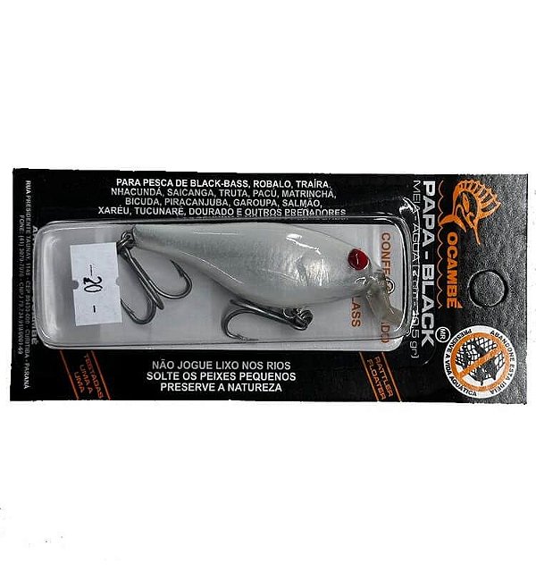 Isca Artificial Ocambé Papa-Black - 7 cm - 10,5 gr Cor 20