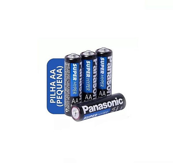 4x Pilha Panasonic AAA Palito - Super Hyper 1,5v