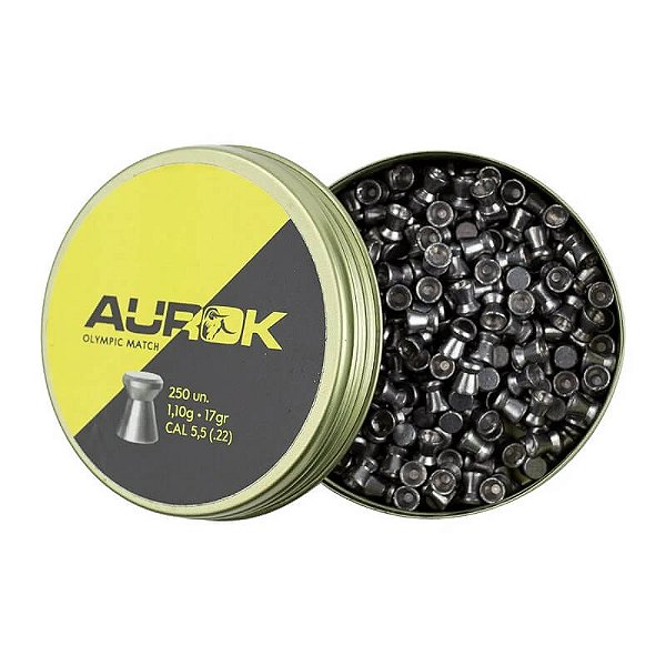 Chumbinho Aurok Olympic Match 5.5mm 250 Unidades