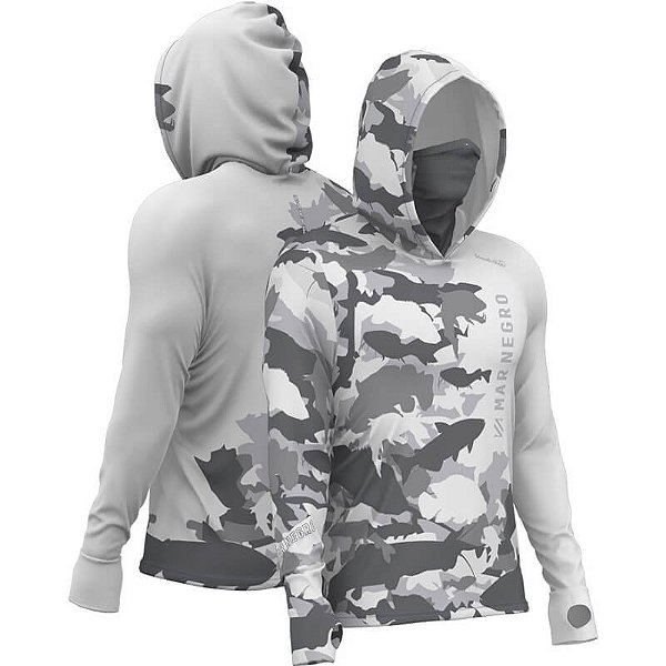 Camiseta Mar Negro Masculina X Protect 360 Sublimada - Silver Rio -