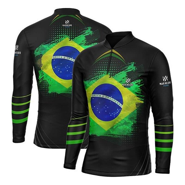 Camiseta de Pesca Mar Negro Combate - Brasil -