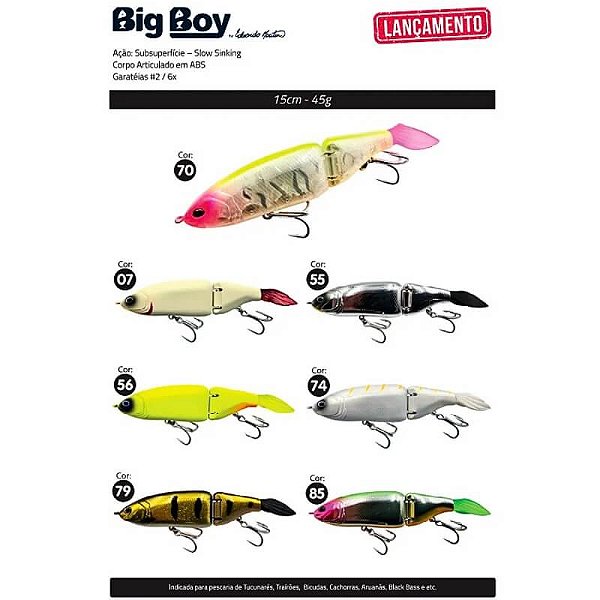 Isca Artificial Yara Big Boy - 15 cm - 45 gr - By Eduardo Monteiro -