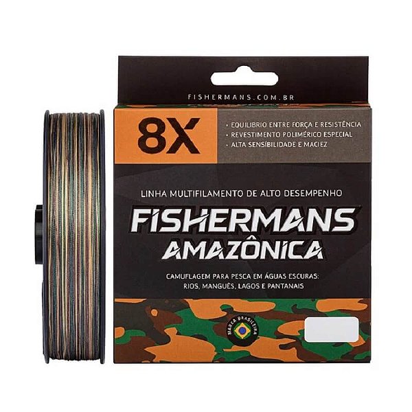 Linha Multifilamento Fishermans  Amazonica 8X - 150 mt - Camuflada